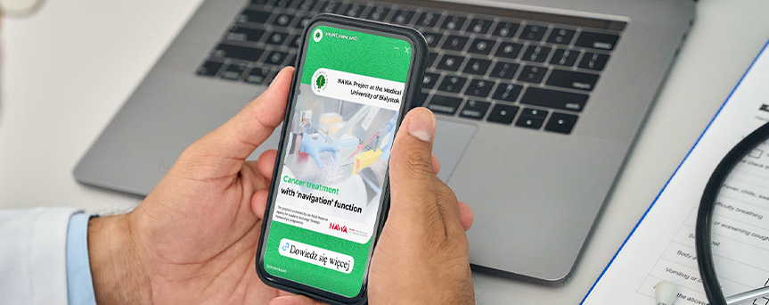 Post social media widoczny na profilu NAWA UMB